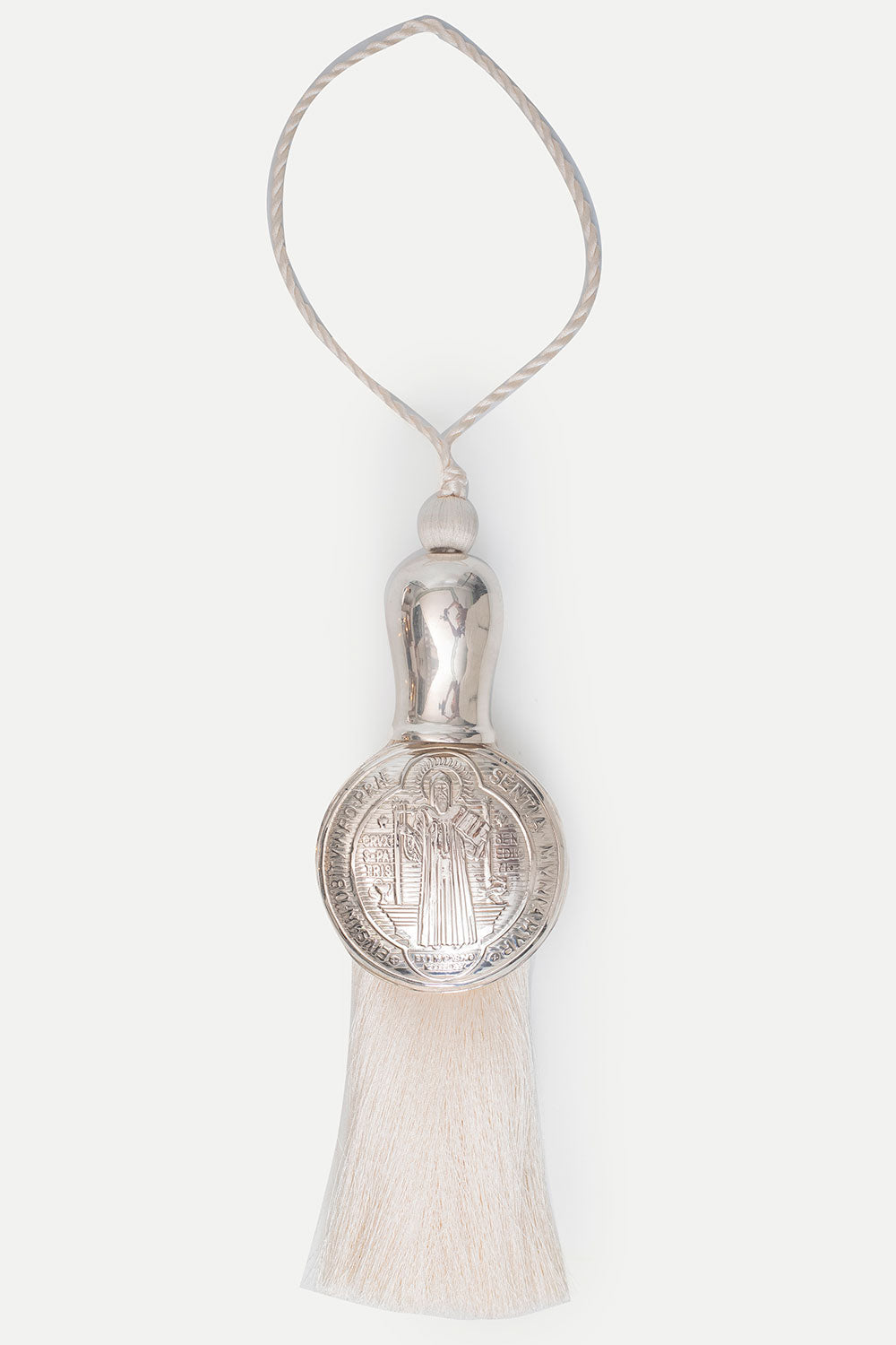 BABY AMEN SILVER SAINT BENEDICT POMPOM