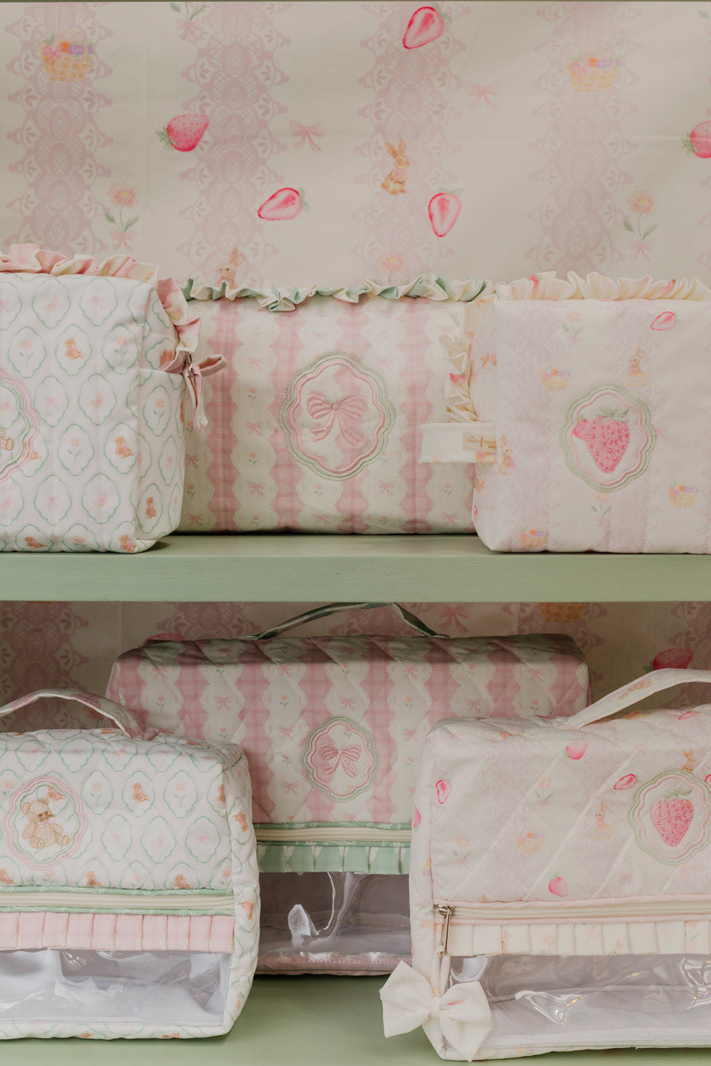 POUCH GRANDE BOW GARDEN LACE