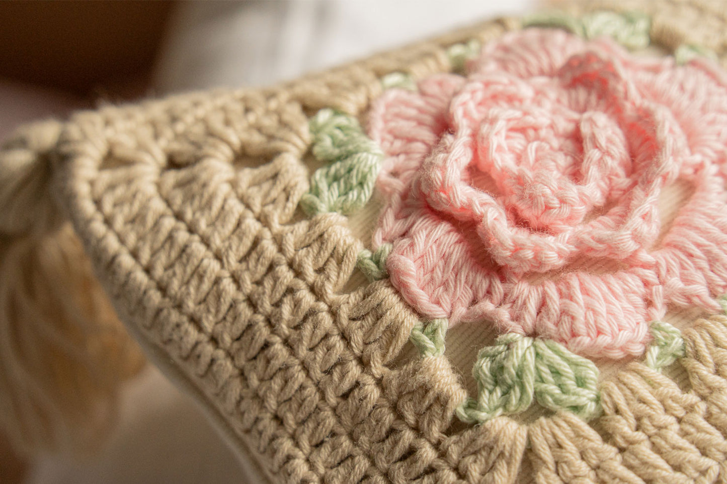 Cojín Tejido Roses Mini