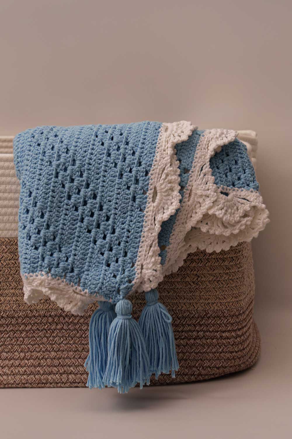 Toquilla Tejida Azul