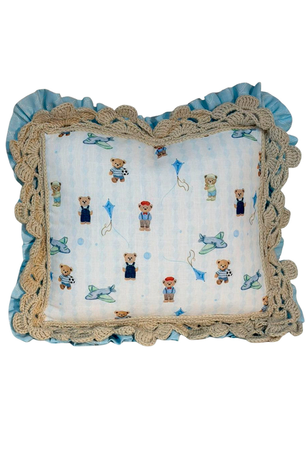 COJÍN PEQUEÑO DE CROCHET PLAYTIME BEARS