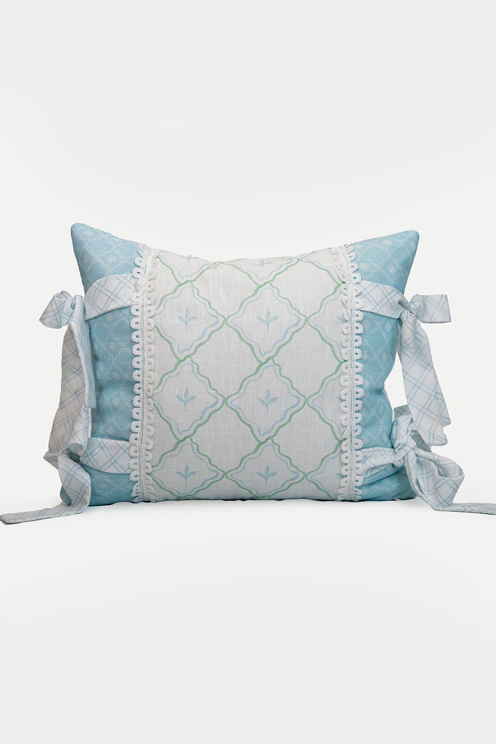SMALL PILLOW FEUILLE BLUE