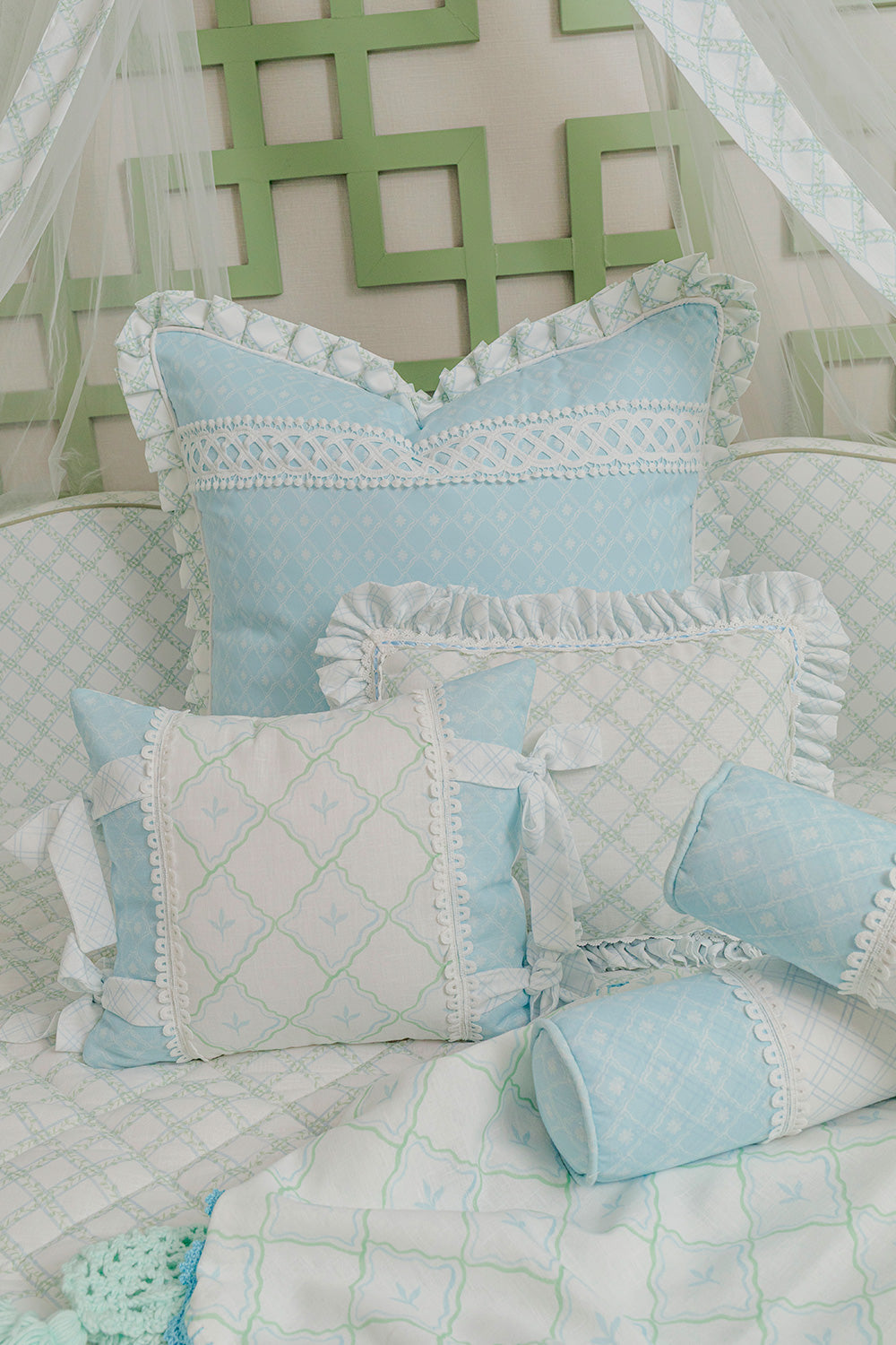 BIG PILLOW DIAMANT BABY BLUE