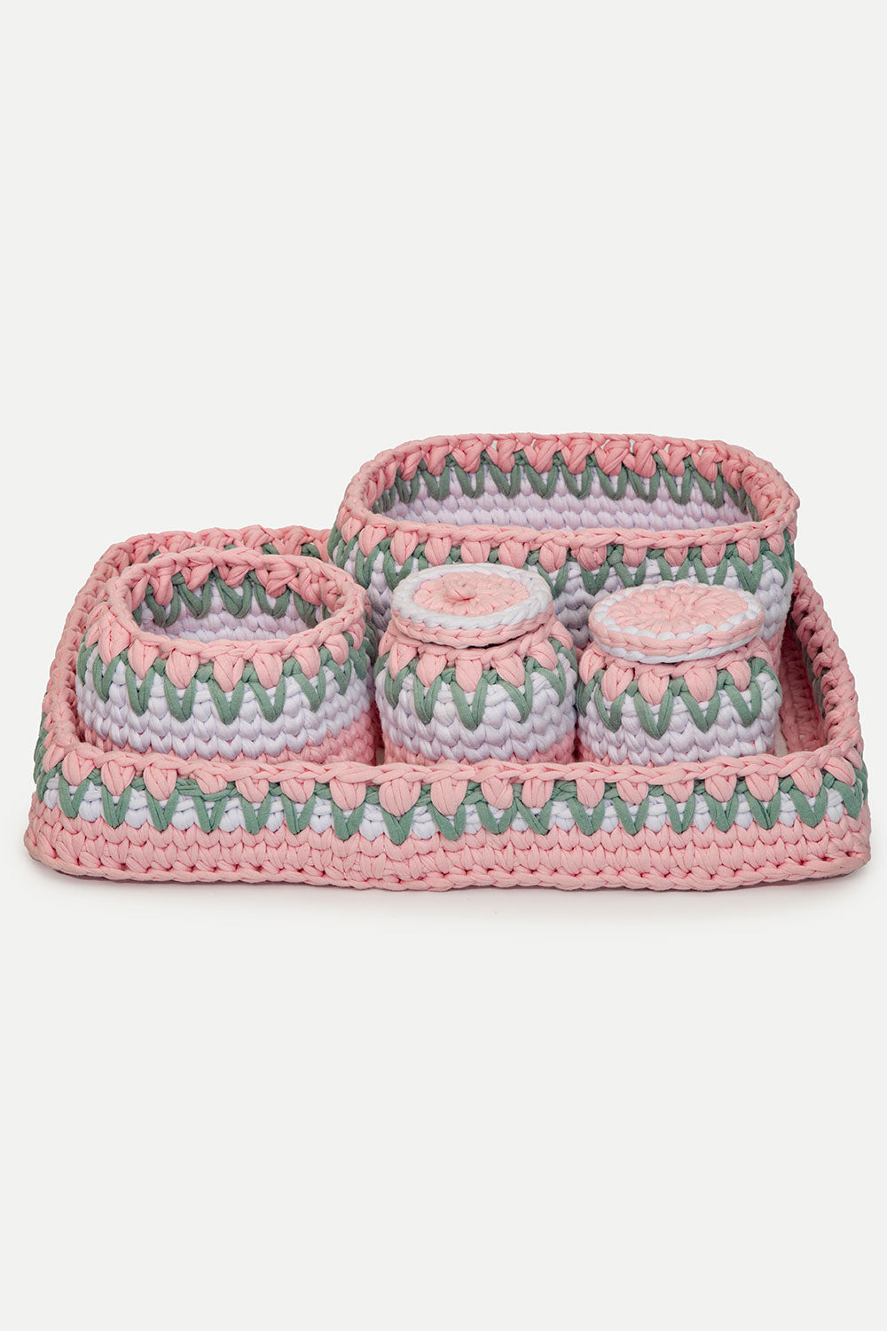 Pink Changing Basket Set