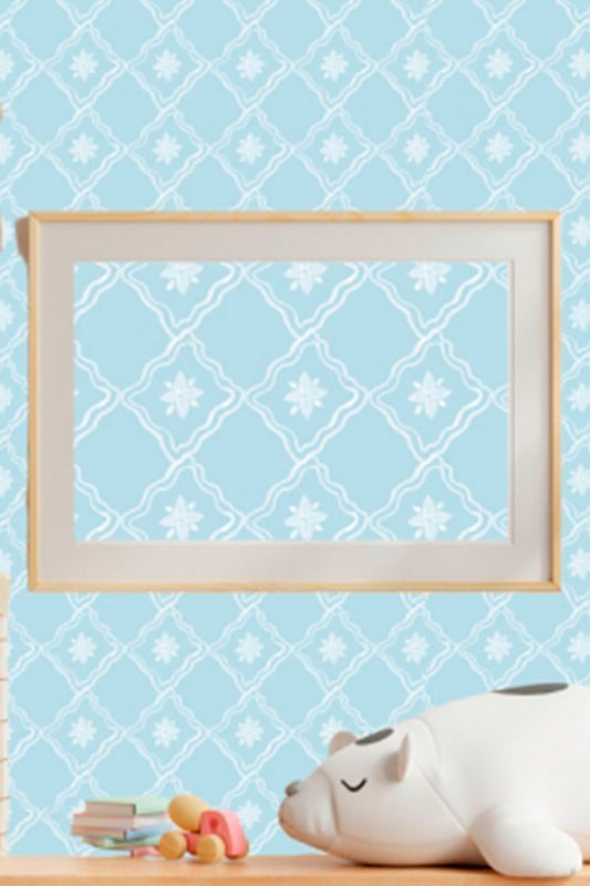 WALLPAPER DIAMANT BABY BLUE