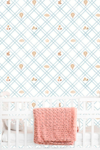 WALLPAPER TREILLAGE GIBIER