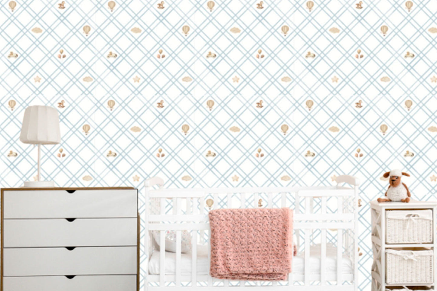 WALLPAPER TREILLAGE GIBIER
