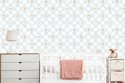 WALLPAPER TREILLAGE GIBIER