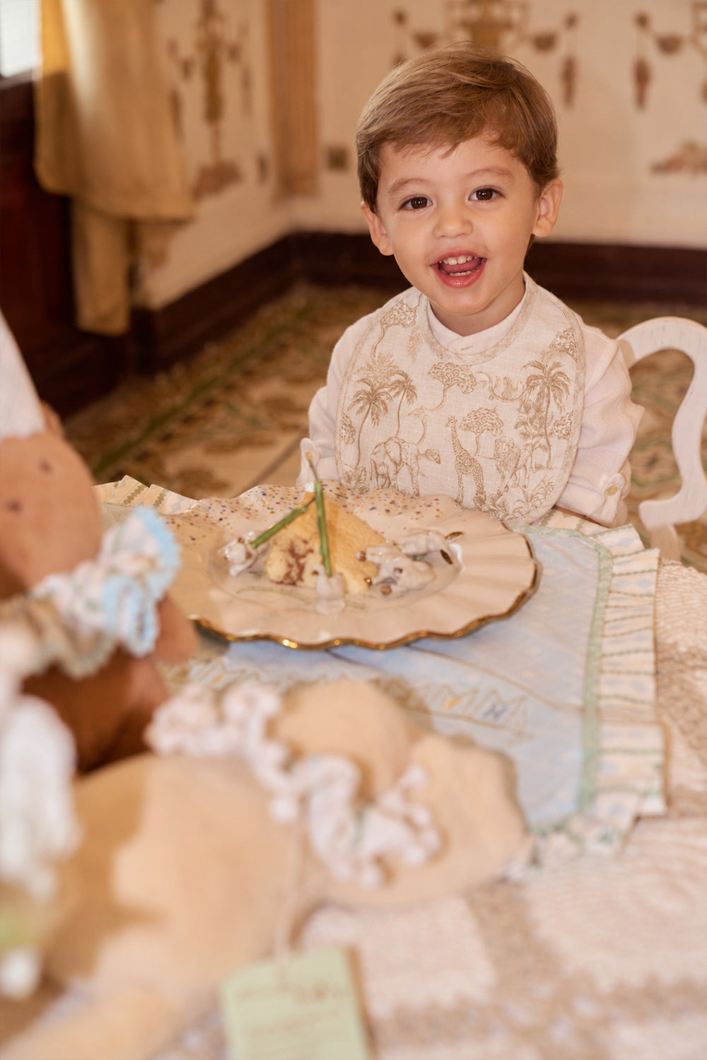 BABY ROYALE ANIMALS BIB SET