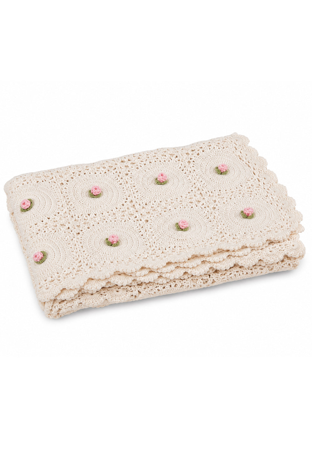 BLUSHING ROSE THROW