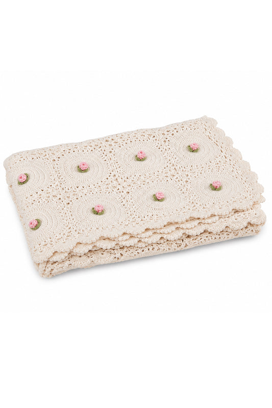 BLUSHING ROSE THROW