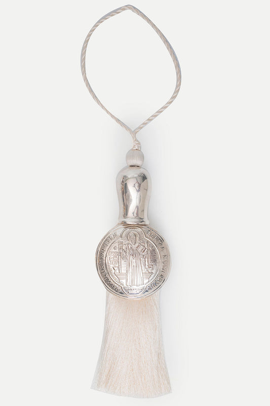BABY AMEN SILVER SAINT BENEDICT POMPOM