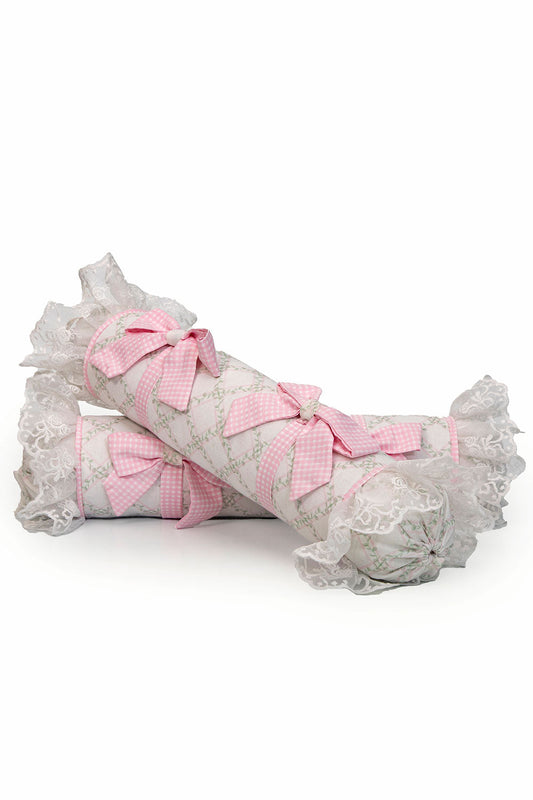 BOLSTERS SET 2 TREILLAGE BABY ROSE