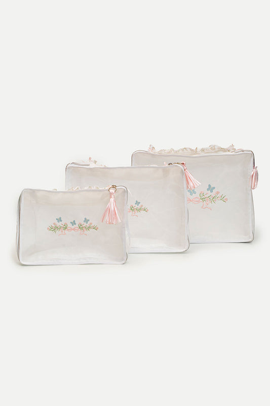 BUTTERFLY TRAVEL ORGANIZER X3 TREILLAGE BABY ROSE