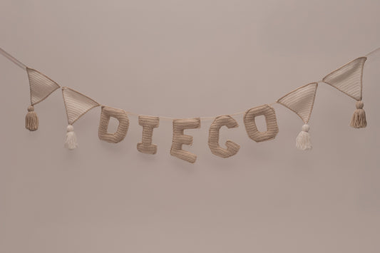 Banderines Personalizado Crochet Neutral