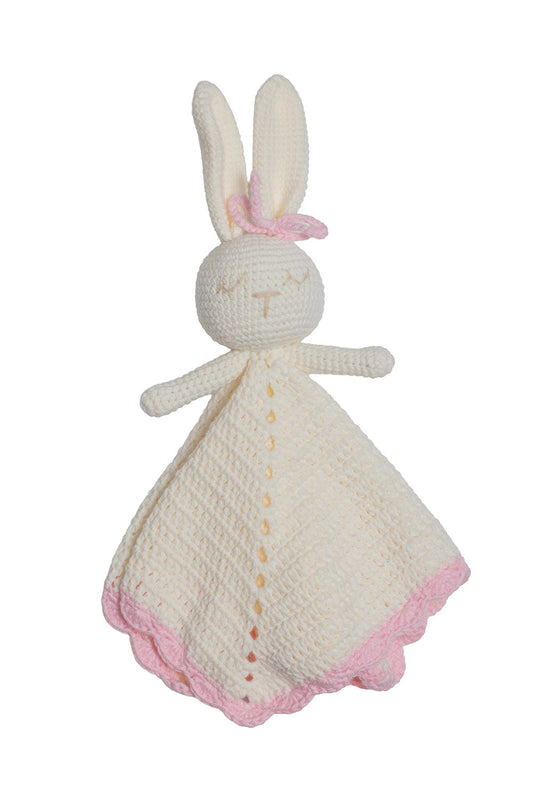 PELUCHE DE APEGO CONEJO ROSA CROCHET