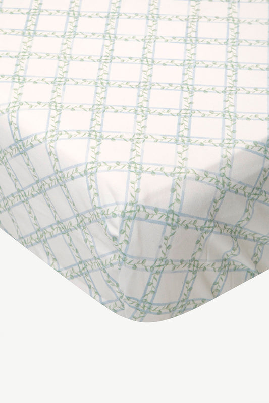 CRIB FITTED SHEET PEINTURES BABY BLUE