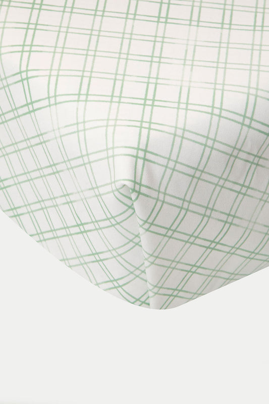 CRIB FITTED SHEET PEINTURES SAGE