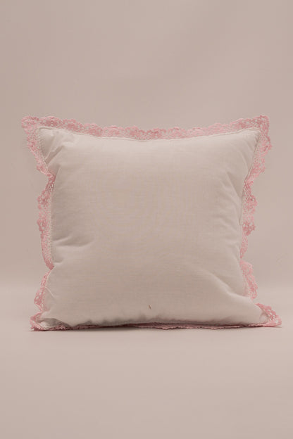 Cojín Encaje Rosa Mini