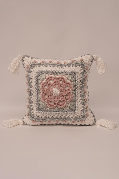 Cojín Tejido Gray/ Pink Mini