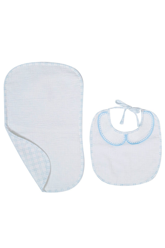 Dreamy Bib Set - Peintures baby blue