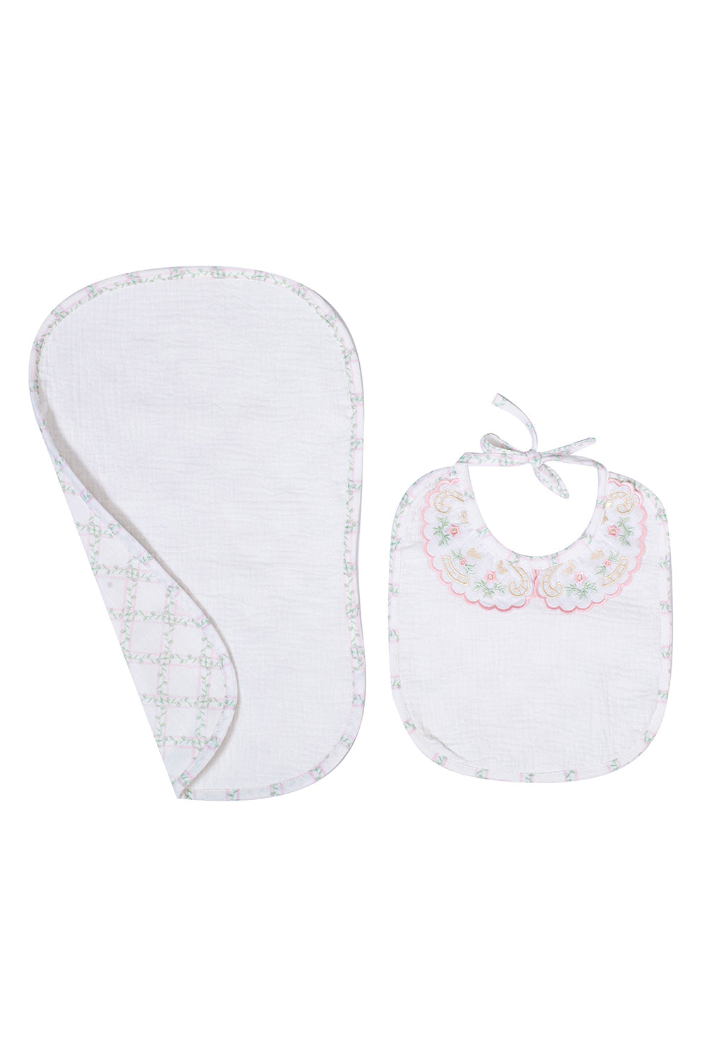 Dreamy Bib Set - Treillage Baby Rose