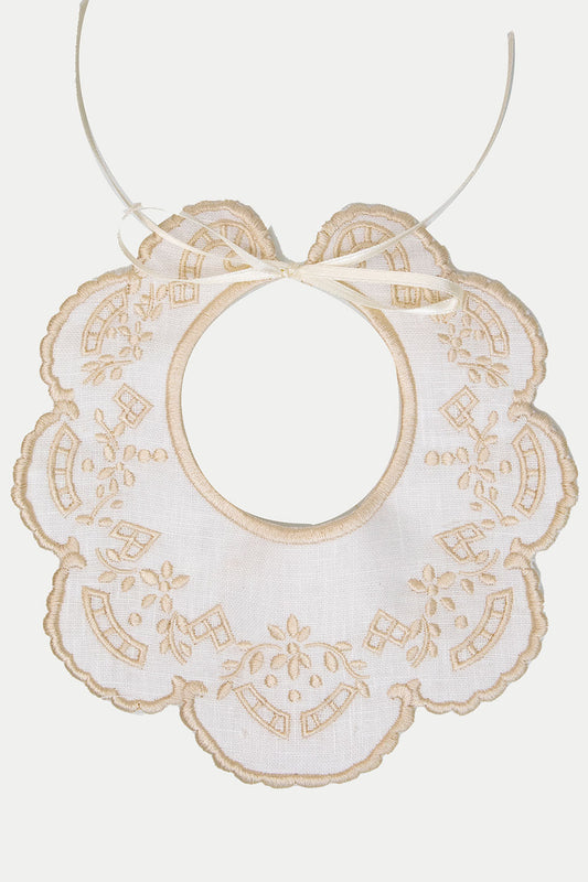 EMBROIDED BEIGE BIB