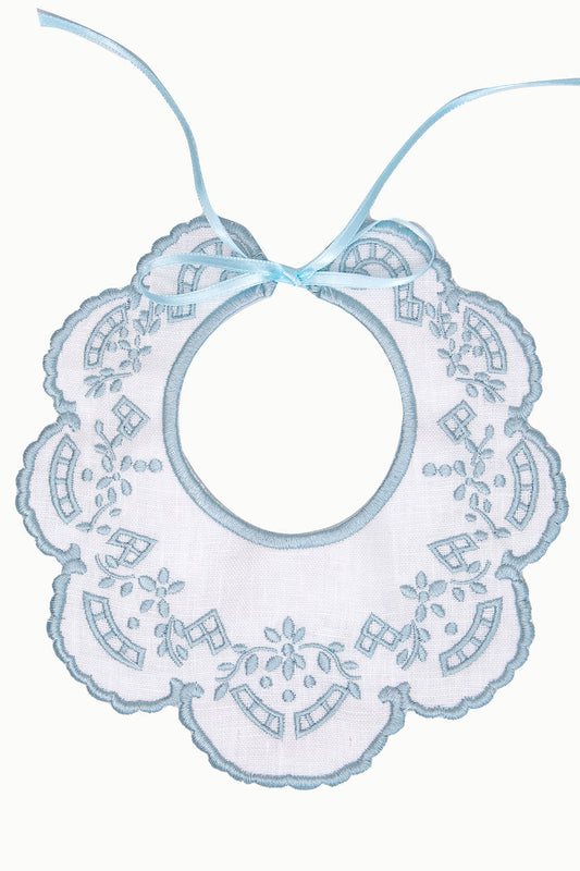EMBROIDED BLUE BIB