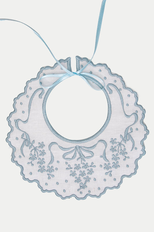 EMBROIDED BLUE BIB