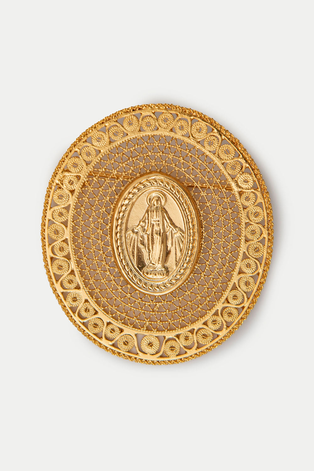 FILIGREE BABY AMEN BROOCH GOLD