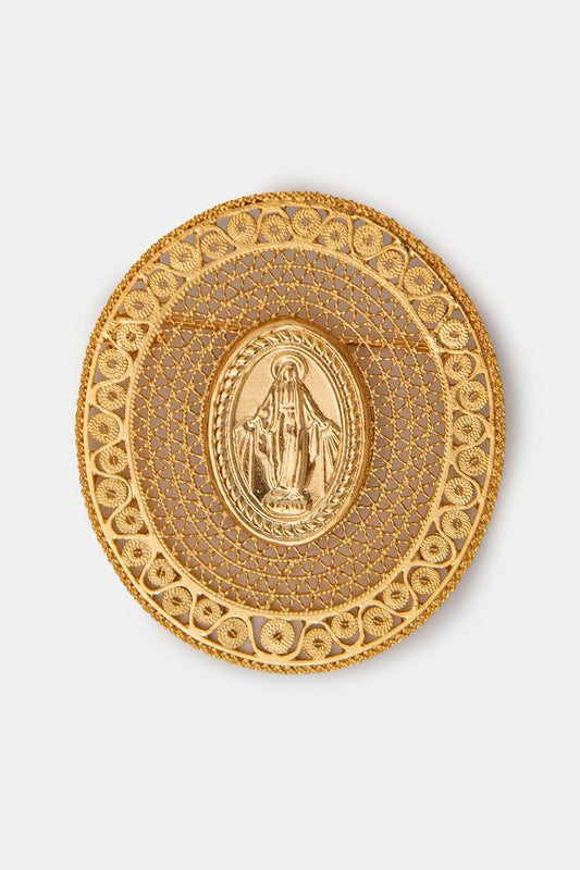 FILIGREE BABY AMEN BROOCH GOLD