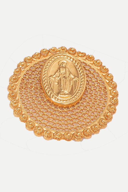 FILIGREE BABY AMEN BROOCH GOLD