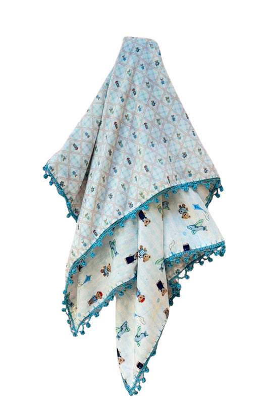 MANTA DE MUSELINA LITTLE BEAR GINGHAM