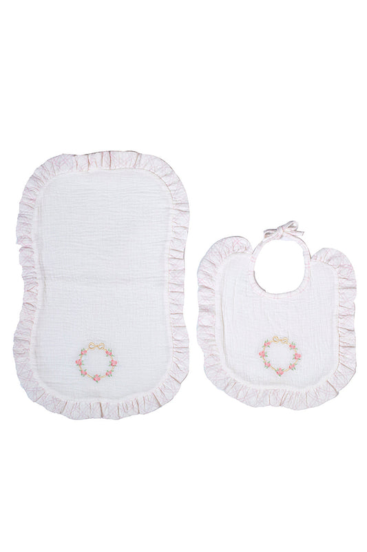 Muslin - Bib Set - Peintures Baby Pink