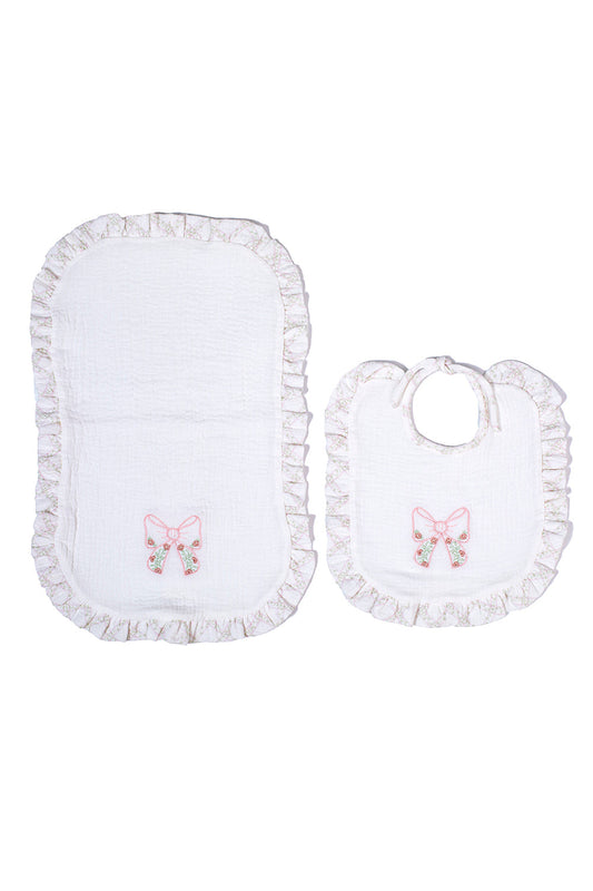 Muslin - Bib Set - Treillage Baby Rose