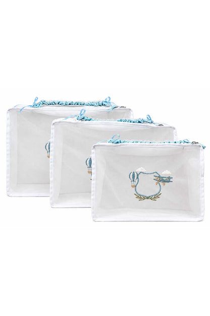 DIAMANT BABY BLUE TRAVEL ORGANIZER SET X3