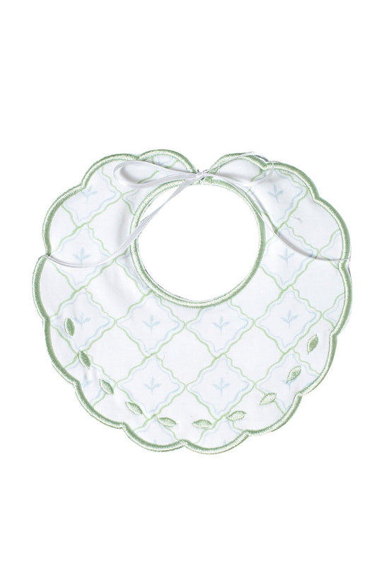 Pima Cotton Bib - Feuille Blue