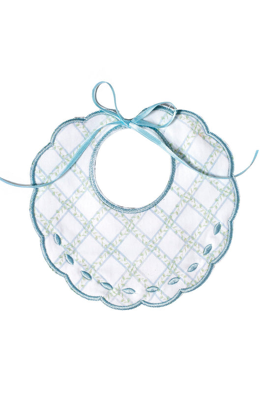 Pima Cotton Bib - Treillage Baby Blue