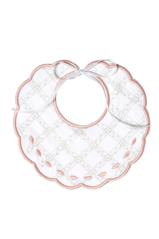 Pima Cotton Bib - Treillage Baby Rose