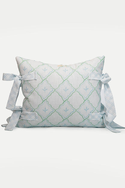 SMALL PILLOW FEUILLE BLUE