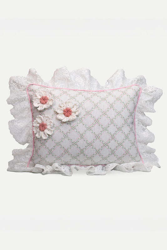 SMALL PILLOW TREILLAGE BABY ROSE