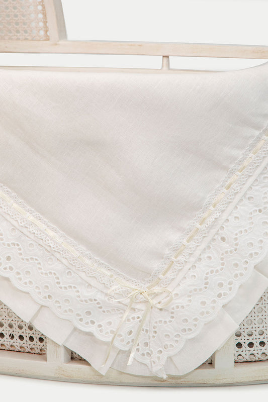 Spanish Trim Linen Baby Set