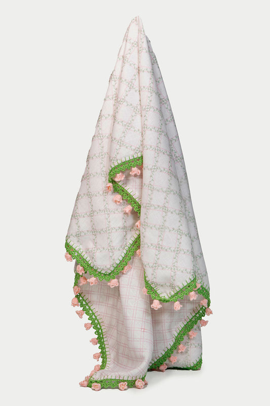 TREILLAGE BABY ROSE BLANKET AND CROCHET