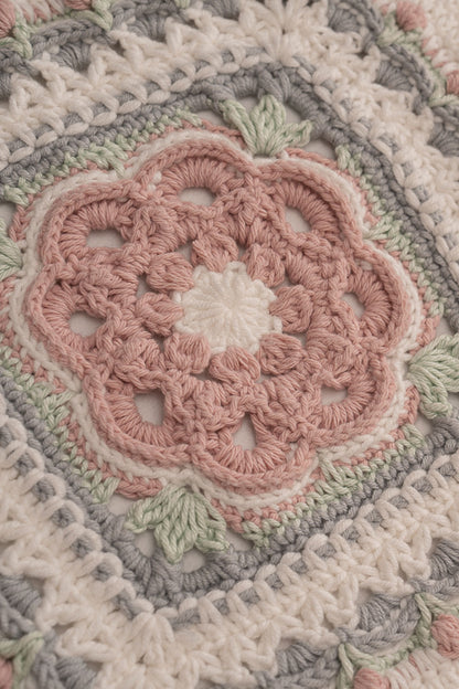 Cojín Tejido Gray/ Pink Mini