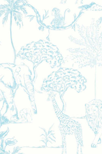 WALLPAPER SAFARI BABY BLUE