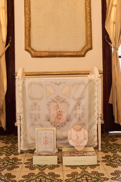 BABY ROYALE BUNNY HEIRLOOM BIB SET
