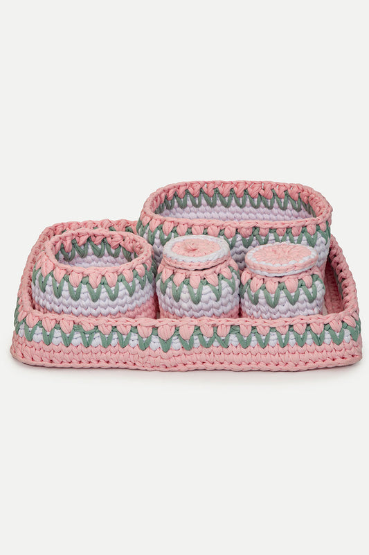 Pink Changing Basket Set